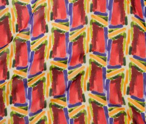 45185-02 Silky Crepe Prt-Red Multi