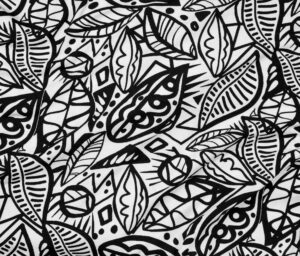 45219-01 Carla Prt-White/Black