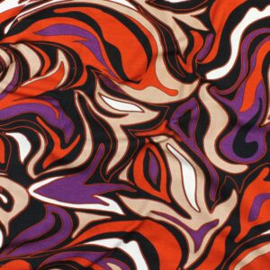 43595-54 Zehra Ecovero Prt-Burnt Orange/Violet*