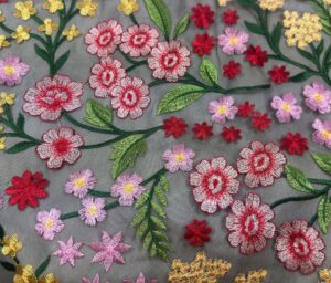 46212-02 Jardin Secret-Noir/Rouge/Rose