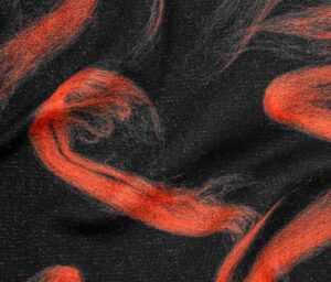 45634-02 Jacquard Fuzzy-Rouge/Noir