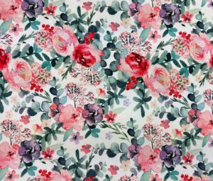 47066-01 Imprime Digital Coton Sateen (I)-Blanc/Rose
