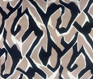 47004-02 Santa Barbara Print-Taupe/Black