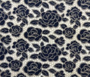 47015-04 Jardin Rosé-Navy/Sand