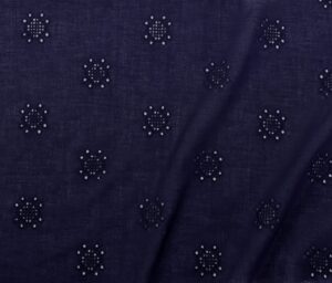 47120-04 Atlas Cotton Embroidery-Navy
