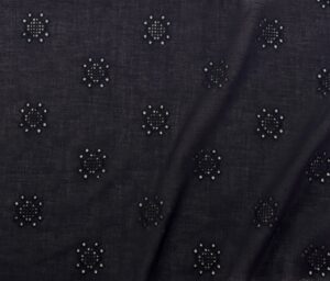 47120-02 Atlas Cotton Embroidery-Black