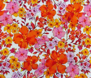 47088-01 Palma digital print-Hot pink/Orange