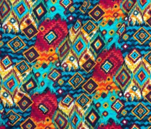 47087-01 Lulu Yoryu Digital Print-Black/Turquoise