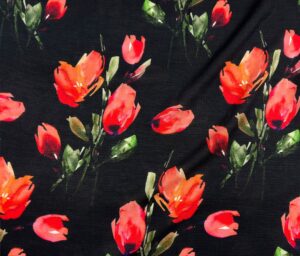 47086-01 Lulu Yoryu Digital Print-Black/Red