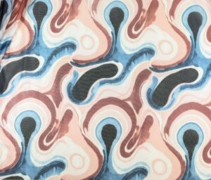 47160-01 Mesh Digital print-Teal/copper