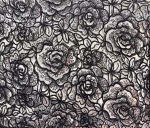 47204-02 Roses Embroidery-Black