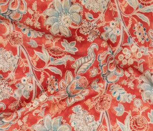 47594-01 Digital Tencel Twill Prt-Burnt Coral