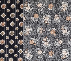 47534-01 Matelassé Rowan-Noir/Crème