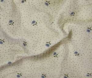 47551-05 Double Gaze Heirloom Blooms-Ivoire/Bleu