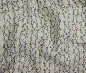 47551-04 Double Gaze Heirloom Blooms-Ivoire/Bleu