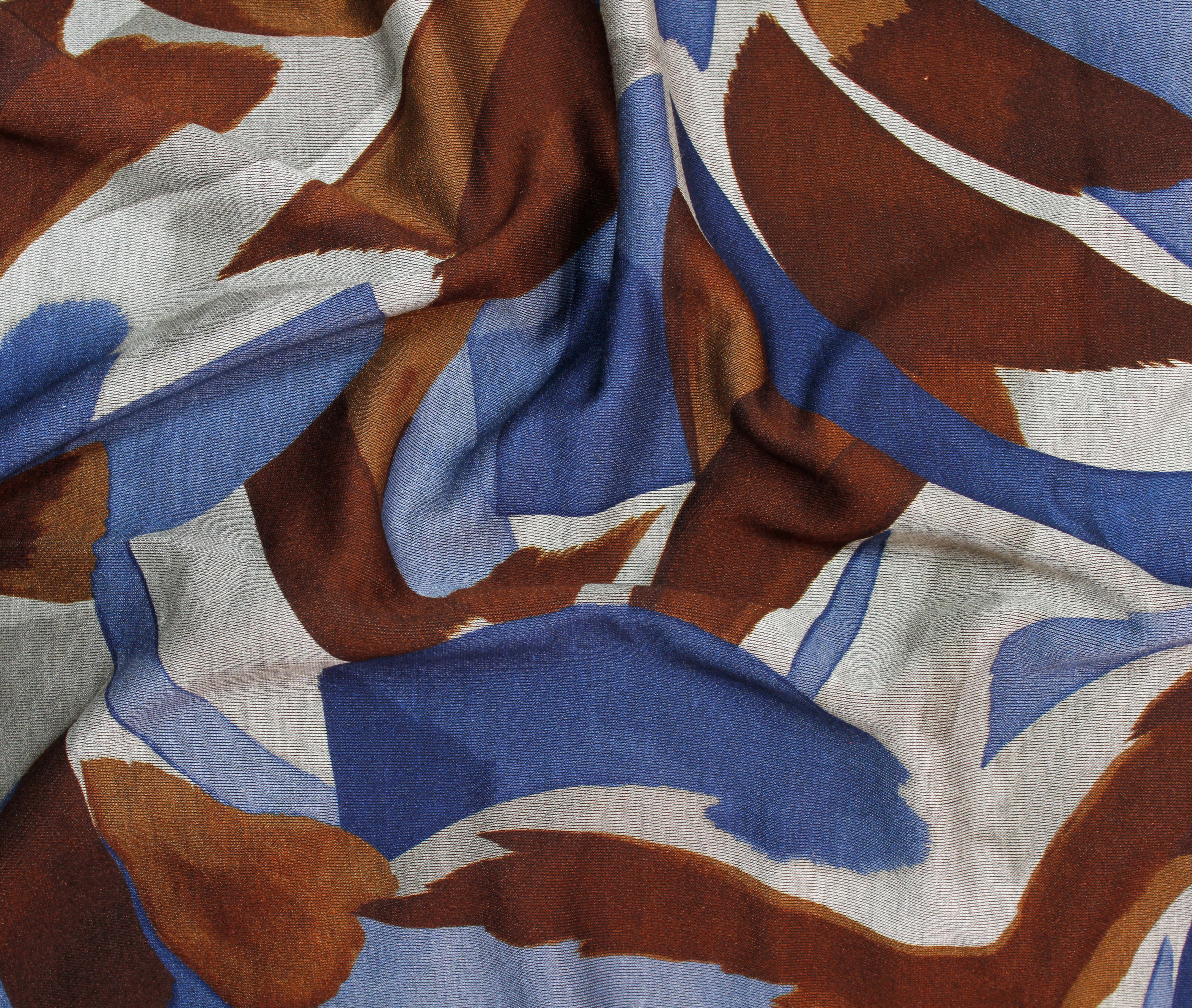 47578-02 Virginia Knit Prt-Brown/Denim