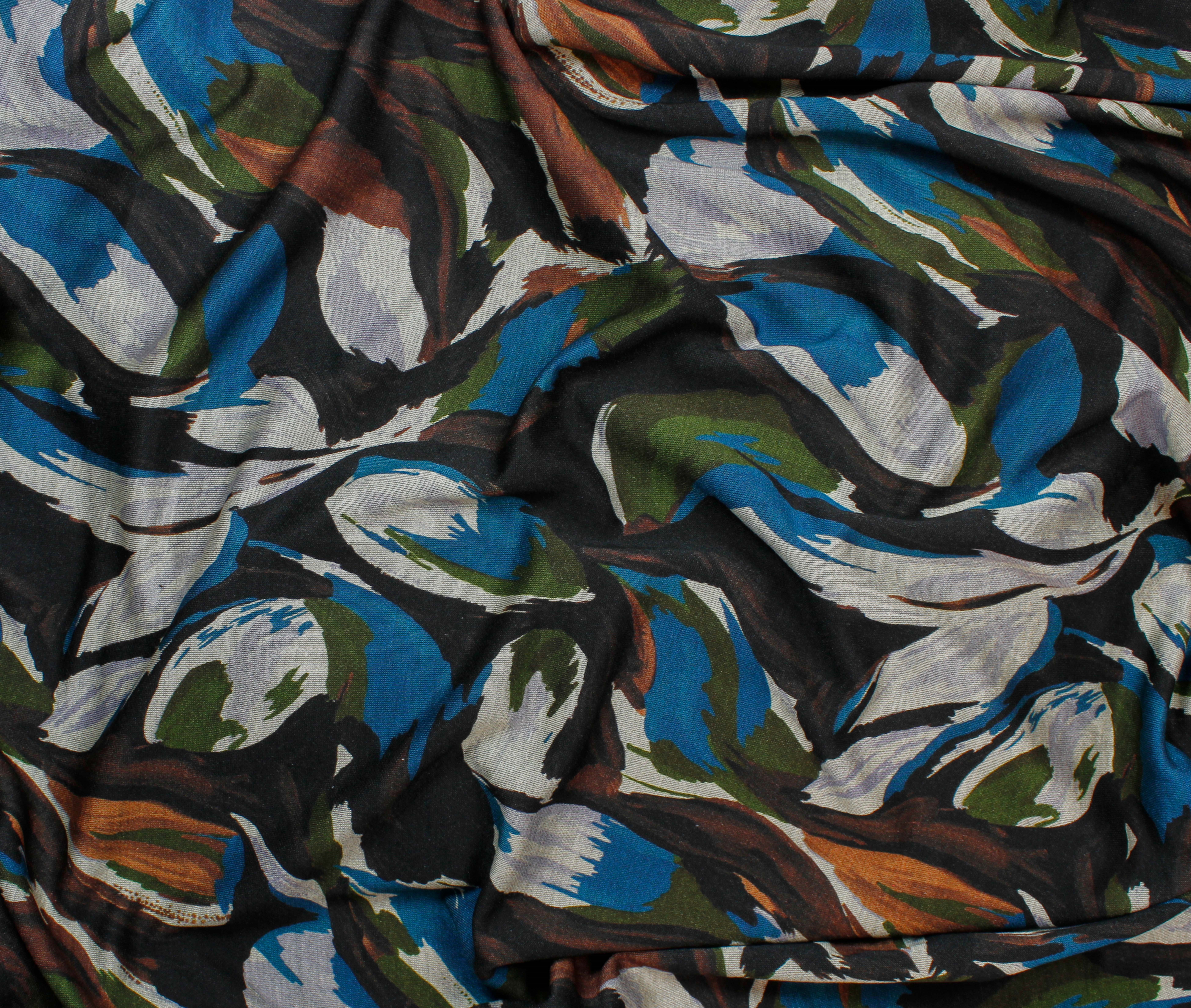 47581-01 Virginia Knit Prt-Turquoise/Multi