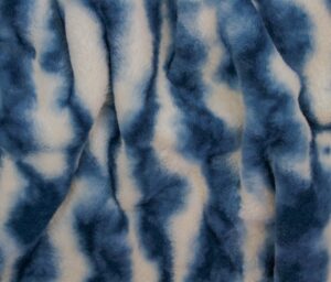 47572-01 Fausse Fourrure Echo-Blanc Casse/Bleu