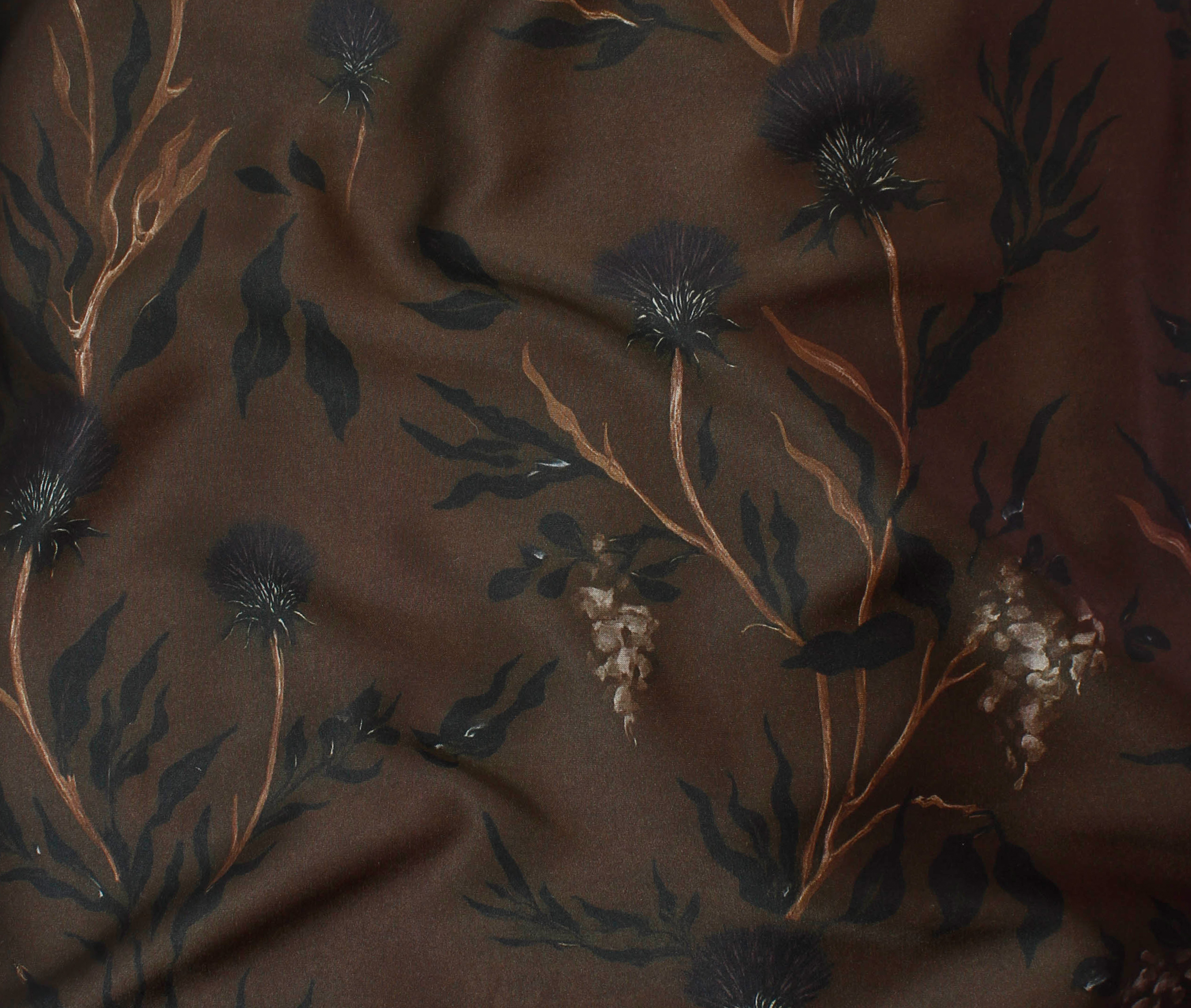 47588-01 Digital Selene Satin Prt-Brown/Black