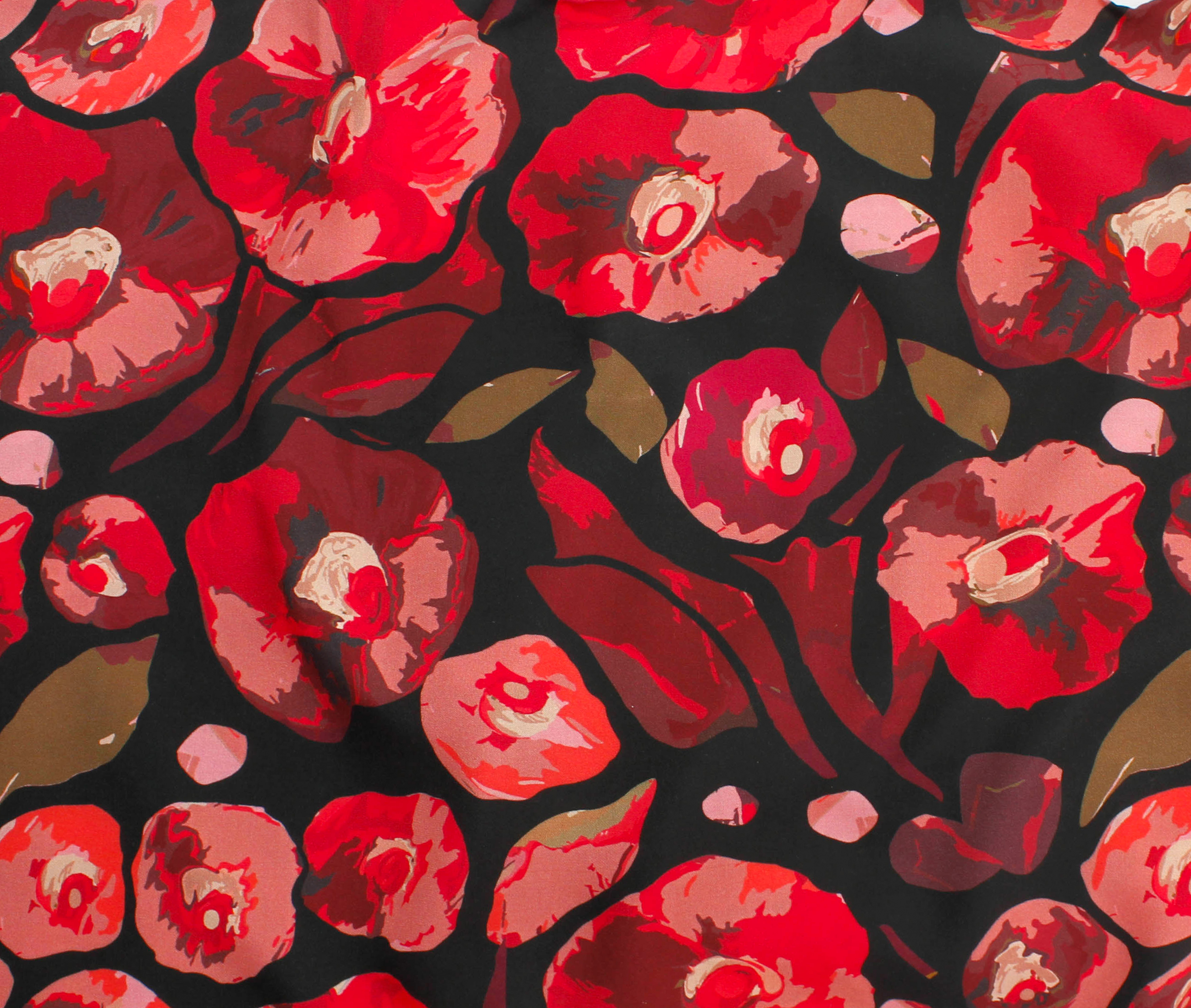 47584-01 Digital Picasso Poplin Print-Red/Black